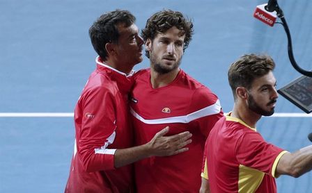 3-2 Granollers cierra con victoria ante Mahut 3-2 Granollers cierra con victoria ante Mahut