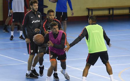 Daniel Carriço, en la sesión de entrenamientos de esta mañana. Daniel Carriço, en la sesión de entrenamientos de esta mañana.