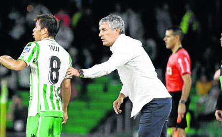 Quique Setién no dio con la tecla para superar al Valladolid. Quique Setién no dio con la tecla para superar al Valladolid.