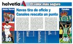 Navas tira de oficio y Canales rescata un punto