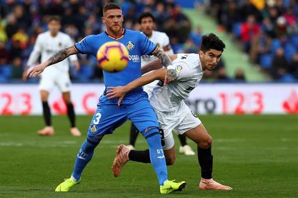 0-1. El Valencia resurge en Getafe con un gol de Parejo de penalti 0-1. El Valencia resurge en Getafe con un gol de Parejo de penalti