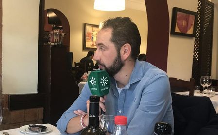 Machín, durante la entrevista concedida a Canal Sur Radio. Machín, durante la entrevista concedida a Canal Sur Radio.