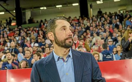 Pablo Machín durante un encuentro liguero. Pablo Machín durante un encuentro liguero.