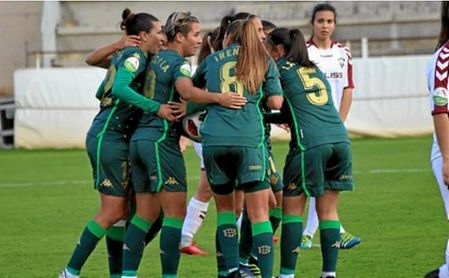 El Real Betis Féminas celebra un gol ante el Fundación Albacete. El Real Betis Féminas celebra un gol ante el Fundación Albacete.