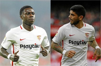 Antes las lesiones, Machín ha reconvertido a Promes como carrilero y a Banega como pivote. Antes las lesiones, Machín ha reconvertido a Promes como carrilero y a Banega como pivote.