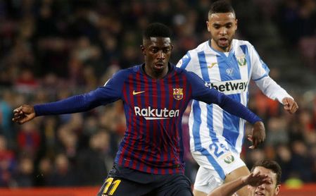 Dembélé estará quince días de baja por un esguince de tobillo Dembélé estará quince días de baja por un esguince de tobillo