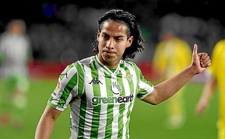 Diego Lainez, en el partido de Copa ante el Espanyol. Diego Lainez, en el partido de Copa ante el Espanyol.