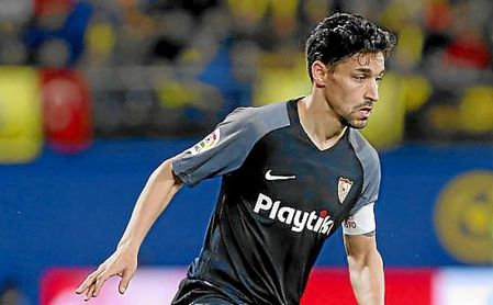 Jesús Navas, en un lance del partido ante el Villarreal. Jesús Navas, en un lance del partido ante el Villarreal.