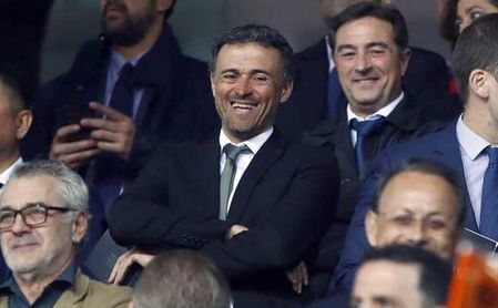 Luis Enrique, en el palco de Mestalla. Luis Enrique, en el palco de Mestalla.