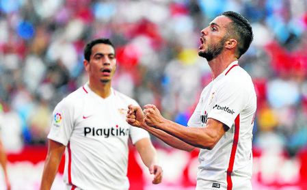 Sarabia, un socio de auténtico lujo para Ben Yedder. Sarabia, un socio de auténtico lujo para Ben Yedder.