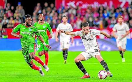Munir estuvo muy activo durante el partido contra los vitorianos. Munir estuvo muy activo durante el partido contra los vitorianos.