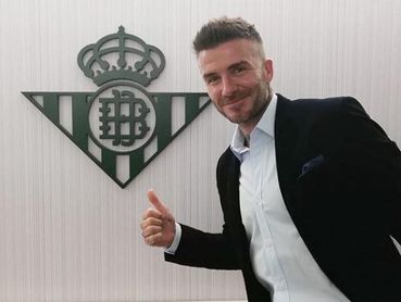 Beckham disfrutó en el Villamarín en la final de Copa Beckham disfrutó en el Villamarín en la final de Copa