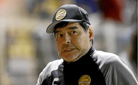 Maradona, en su Instagram, escribió apenado por la pérdida de 'La Perla' Maradona, en su Instagram, escribió apenado por la pérdida de 'La Perla'
