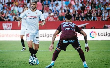 Banega, a tres partidos de alcanzar los 200 como sevillista. Banega, a tres partidos de alcanzar los 200 como sevillista.
