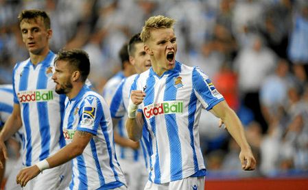 Odegaard y Oyarzabal se entrenaron al margen. Odegaard y Oyarzabal se entrenaron al margen.