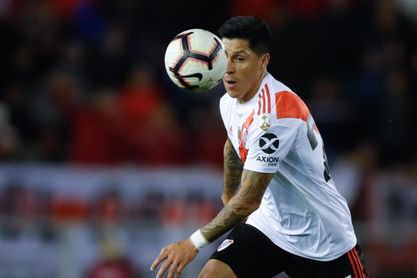 Enzo Pérez se entrena con normalidad a un día del viaje de River a Lima Enzo Pérez se entrena con normalidad a un día del viaje de River a Lima