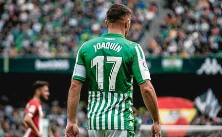 Joaquín, en el partido ante el Athletic Club. Joaquín, en el partido ante el Athletic Club.