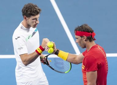 Nadal y Carreño ganan el doble y España accede a semifinales Nadal y Carreño ganan el doble y España accede a semifinales