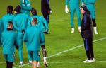 El Real Madrid se ejercita bajo el frío de Tiráspol