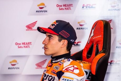 Márquez, en un "baño" de realidad dice no estar "para luchar por el mundial" Márquez, en un "baño" de realidad dice no estar "para luchar por el mundial"