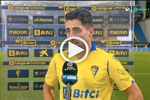 Rubén Sobrino en zona mixta Rubén Sobrino en zona mixta